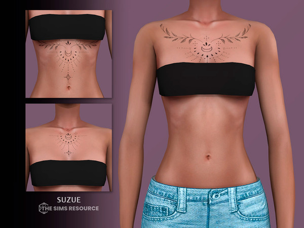 Sims 4 — Mirage Tattoo by Suzue — Mirage Tattoo N68