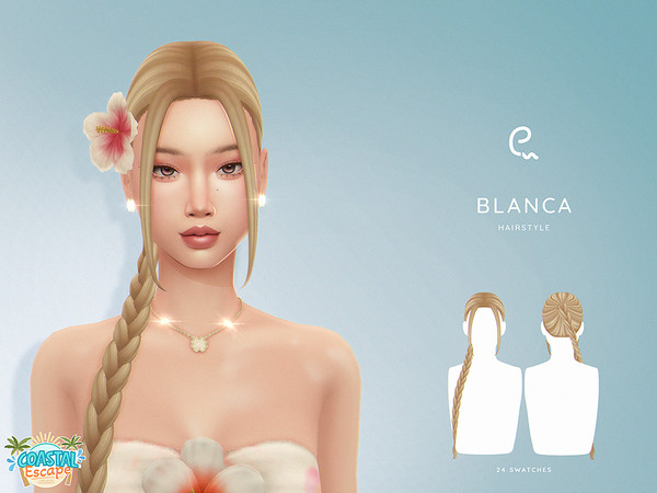 Sims 4 — Blanca Hairstyle by Enriques4 — New Mesh