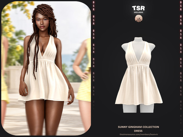 Sims 4 — Sunny Gingham Collection - 4 Dress by busra-tr — - BD1692