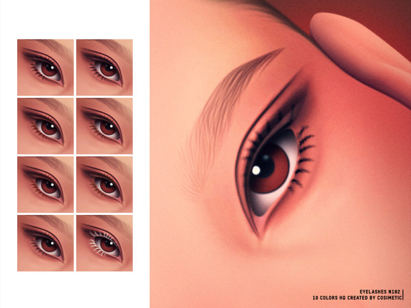 Sims 4 — 2D MM Halo Lashes by cosimetic — Delicate alpha eyelashes created to add a soft, eye-opening effect without