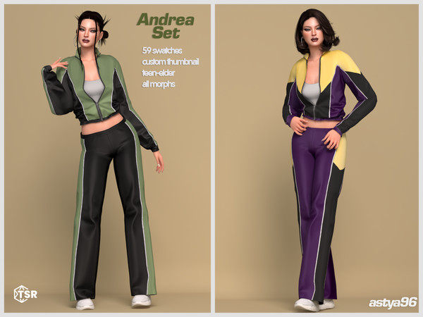 Sims 4 — Andrea Sport Pants by astya96cc — 59 swatches
