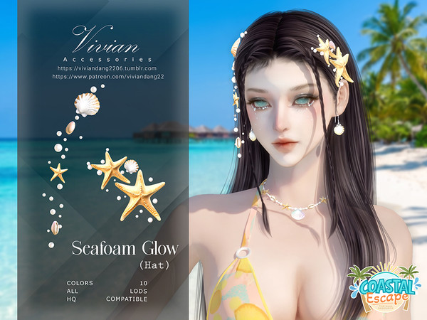 Sims 4 — Seafoam AC - Hat by VivianDang — - All new meshes