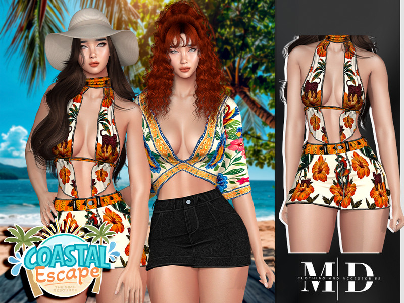 The Sims Resource | COASTAL ZURI SET - THREE PIECES