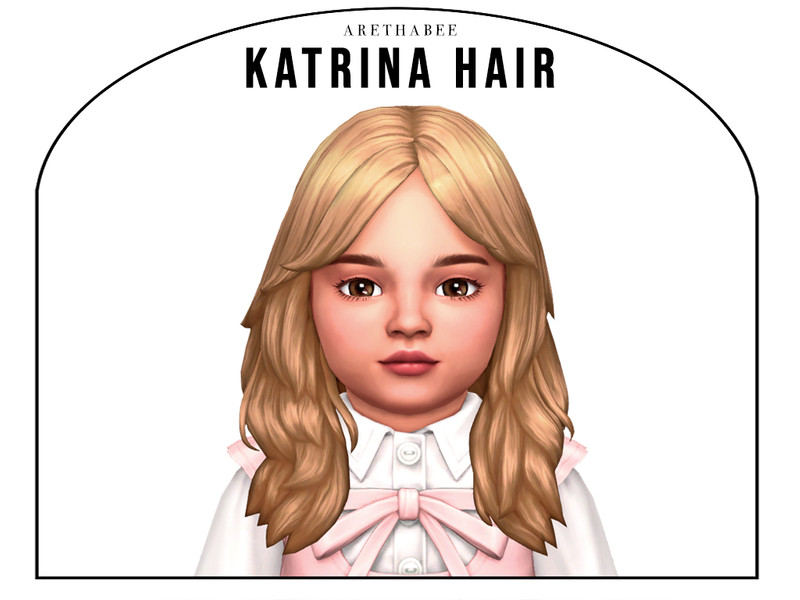Sims 4 infant toddler and child hairstyle CC Katrina Hair by arethabee