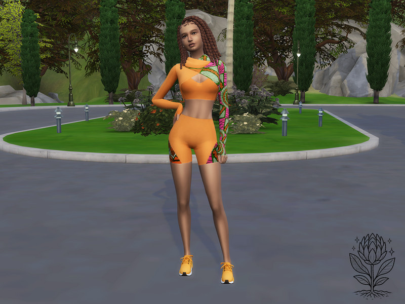 Sims 4 CC Nneji outfit by Mamoo_2000