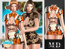 Sims 4 — Coastal - Summer Fitted Mini Dress with Straps by Mydarling20 — Description