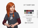 Sims 4 — CF T-SHIRT - Two by David_Mtv2 — New mesh;