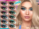 Sims 4 — Coastal Escape - Marissa Eyeshadow by MagicHand — Ocenaic glitter eye makeup in 16 colors - HQ Compatible.
