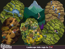 Sims 4 — Landscape rugs by evi — The perfect rugs for playrooms. The kids adore to play on them .