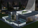 Sims 4 — Golden axolotl by Elveluar — A futuristic eco-property that is home to a golden axolotl :) The house features