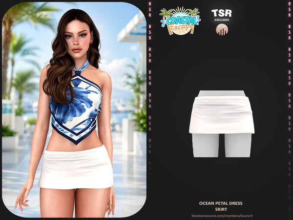 Sims 4 — Ocean Petal Outfit - Skirt by busra-tr — - BD1693