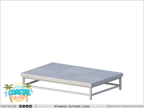 Sims 4 — Wynwood Coffee Table by Onyxium — Onyxium@TSR Design Workshop Outdoor & Garden Collection - Belong To The