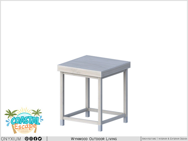 Sims 4 — Wynwood End Table by Onyxium — Onyxium@TSR Design Workshop Outdoor & Garden Collection - Belong To The 2026