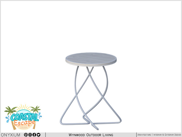 Sims 4 — Wynwood End Table With Spiral Legs by Onyxium — Onyxium@TSR Design Workshop Outdoor & Garden Collection -