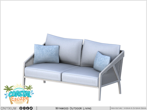 Sims 4 — Wynwood Sofa Double by Onyxium — Onyxium@TSR Design Workshop Outdoor & Garden Collection - Belong To The