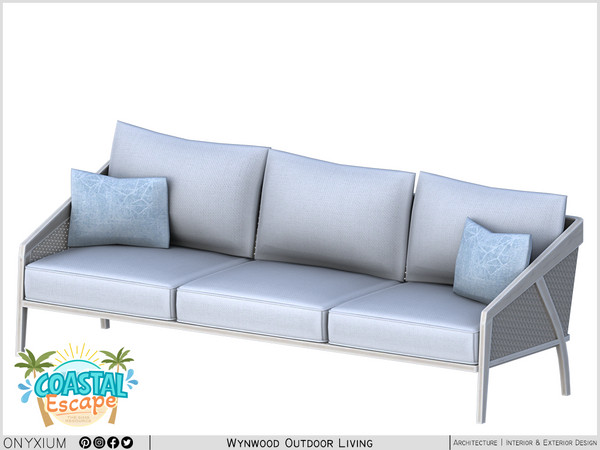 Sims 4 — Wynwood Sofa Triple by Onyxium — Onyxium@TSR Design Workshop Outdoor & Garden Collection - Belong To The