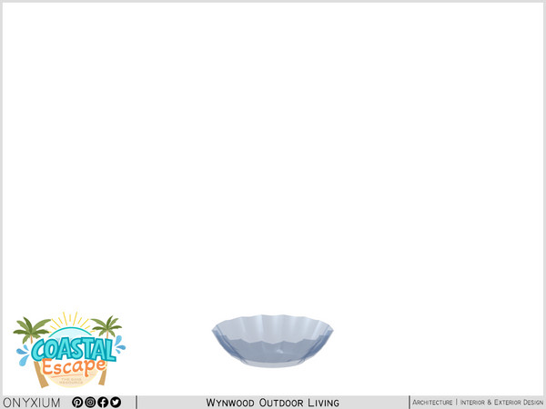 Sims 4 — Wynwood Curved Bowl by Onyxium — Onyxium@TSR Design Workshop Outdoor & Garden Collection - Belong To The