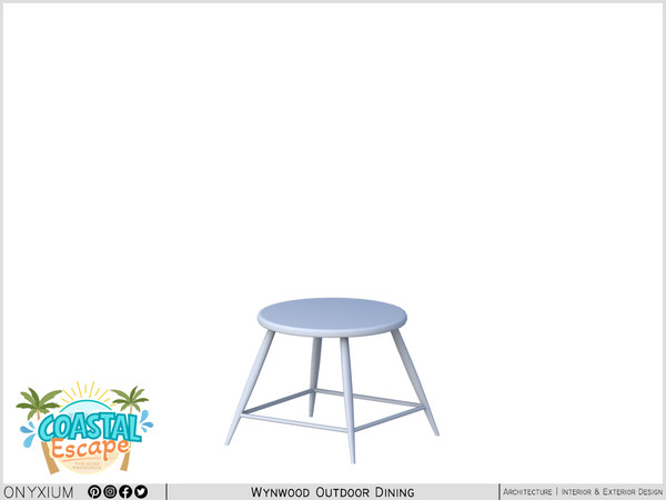 Sims 4 — Wynwood Dining Stool by Onyxium — Onyxium@TSR Design Workshop Outdoor & Garden Collection - Belong To The