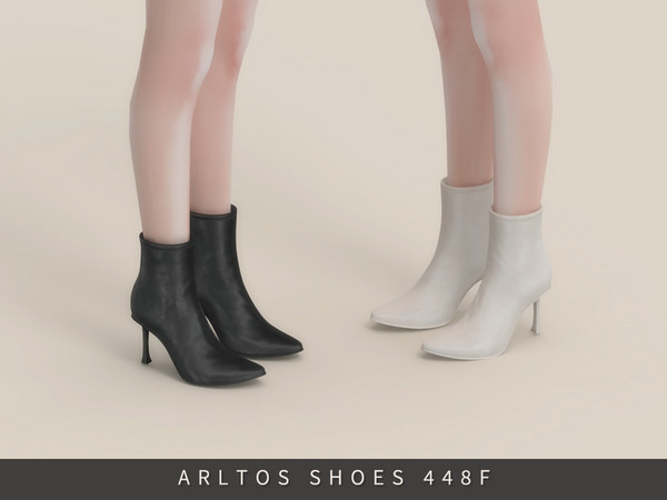 Sims 4 — Sleek Ankle Boots Female by Arltos — 6 colors.