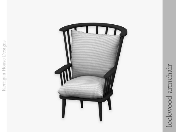 Sims 4 — Lockwood Armchair by kerriganhouse — An elegant contemporary living room set.