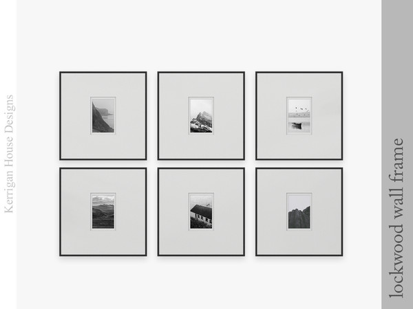 Sims 4 — Lockwood Wall Frames by kerriganhouse — An elegant contemporary living room set.