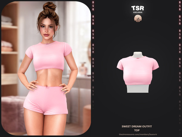 Sims 4 — Sweet Dream Outfit - Top by busra-tr — - BD1694