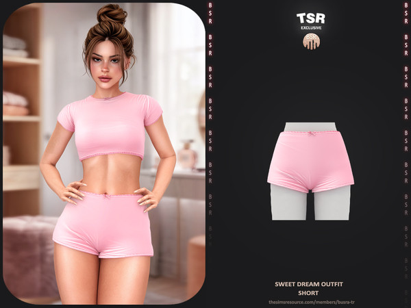 Sims 4 — Sweet Dream Outfit - Short by busra-tr — - BD1694