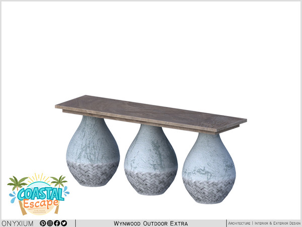 Sims 4 — Wynwood Console Table With Vase Pedestal by Onyxium — Onyxium@TSR Design Workshop Outdoor & Garden