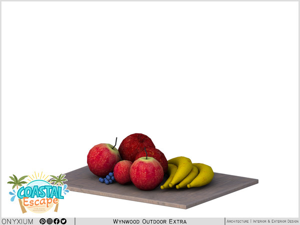Sims 4 — Wynwood Fruits On The Cutting Board by Onyxium — Onyxium@TSR Design Workshop Outdoor & Garden Collection -
