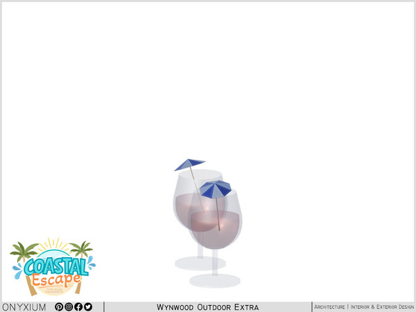 Sims 4 — Wynwood Cocktail Glasses Filled With Fruit Juice by Onyxium — Onyxium@TSR Design Workshop Outdoor & Garden