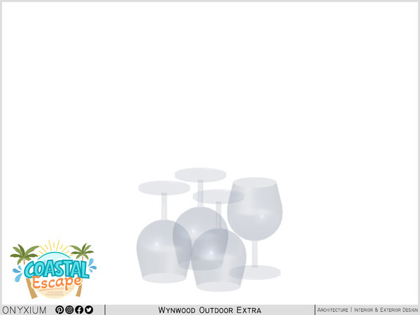 Sims 4 — Wynwood Cocktail Glasses Four Pieces by Onyxium — Onyxium@TSR Design Workshop Outdoor & Garden Collection -