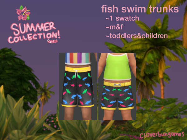 Sims 4 — cloverbungames_toddler_swimtrunks_2 by cloverbungames — Terms of Use: do not reupload to another platform or