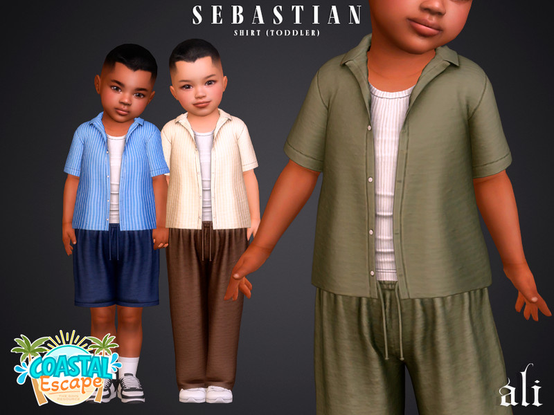Sims 4 toddler boy clothing CC SEBASTIAN shirt - toddler by ali1