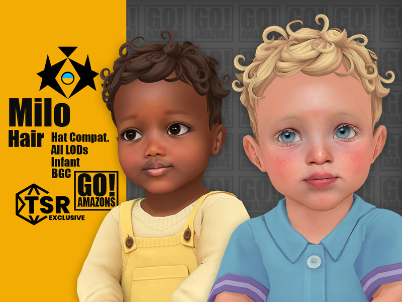 Sims 4 CC Milo Hair by GoAmazons