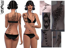 Sims 4 — Butterflies Chest Tattoo by MaruChanBe2 — Butterfly themed tattoos for your cuties.