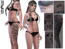 Sims 4 — I will Always Love You Text Stomach - Rib Tattoo by MaruChanBe2 — Girly tattoos for your cuties.