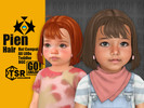 Sims 4 — Pien Hair by GoAmazons — Middle length hair with braids and bangs for toddlers.