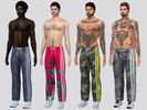 Sims 4 — Patterned Jogging Pants by McLayneSims — TSR EXCLUSIVE