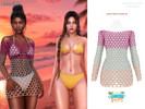Sims 4 — -PATREON- Midnight Sun Paradise Collection Glow Mesh Cover-Up by Mermalade — Glow Mesh Cover-Up