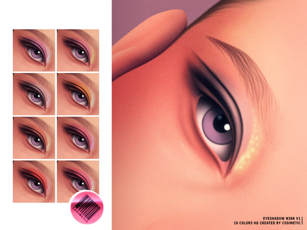 Sims 4 — MM Sweet Dreams Eyeshadow V1 by cosimetic — A 10-color eyeshadow collection designed for everyday use, featuring