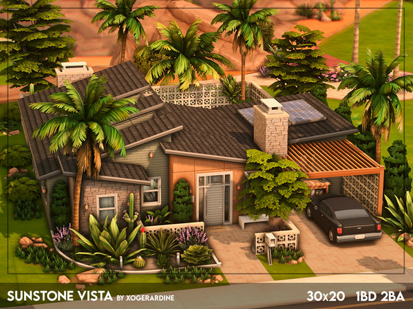 Sims 4 — Sunstone Vista - NO CC by xogerardine — I absolutely love the vibe of the new Music Den Kit! It has such a