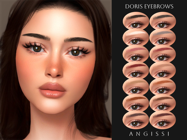 Sims 4 — Doris Eyebrows by ANGISSI — PREVIEWS MADE USING HQ MOD Female Teen to elder
