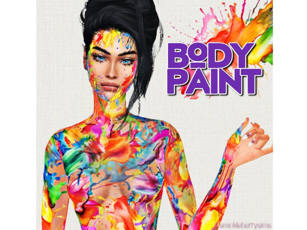 Sims 4 — body paint (facepaint) by smickleberrysims by SmickleBerrySims — full body paint base game compatable for