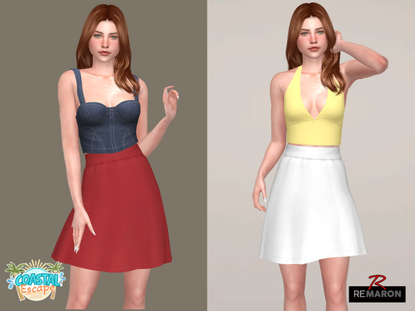 Sims 4 — Summer Skirt Womenwear by remaron — Summer skirt for Teen, Young Adult, Adult, Elder Female in The Sims 4
