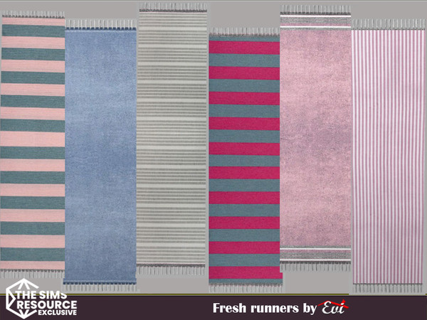 Sims 4 — Fresh runners by evi — These runners basically created for laundry rooms but they also fit any other room