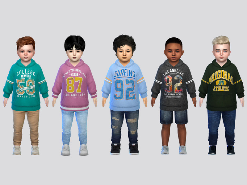 Sims 4 toddler boy clothing CC Tek Sweater Toddler by McLayneSims