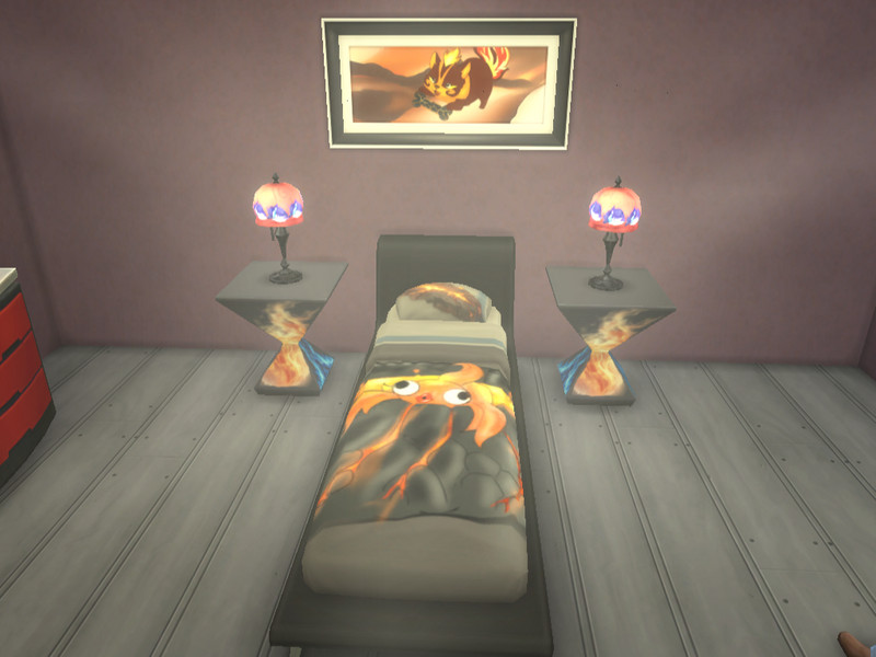 Sims 4 lighting fixture CC WV Voidcritter blue fire red lamp by WriterVengeance