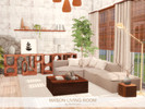 Sims 4 — Mason Living Room by BlusterSims — The Mason Living Room combines modern organic style with warm wood tones,