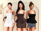 Sims 4 — Chic Peplum Set by DOLilac — Includes: (Top + Bottom)