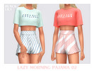 Sims 4 — Lazy Morning Pajama 2 by Black_Lily — YA, A, Teen